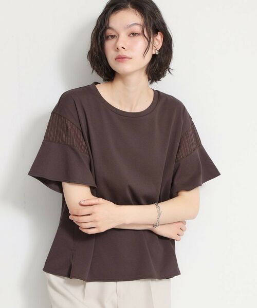 THE SHOP TK / ザ ショップ ティーケー カットソー | 【多機能】袖フレア挟み込みシアーTシャツ | 詳細9