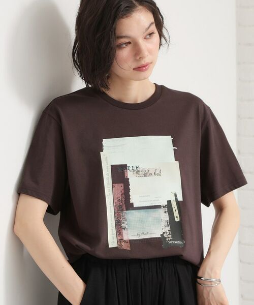 THE SHOP TK / ザ ショップ ティーケー Tシャツ | 【多機能】ロゴアソートクルーネックTシャツ（ブラウン(144)）