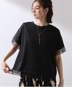 THE SHOP TK / ザ ショップ ティーケー Tシャツ | モチーフレース切替Tシャツ