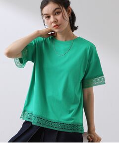 THE SHOP TK / ザ ショップ ティーケー Tシャツ | モチーフレース切替Tシャツ