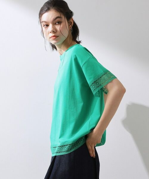 THE SHOP TK / ザ ショップ ティーケー Tシャツ | モチーフレース切替Tシャツ | 詳細10