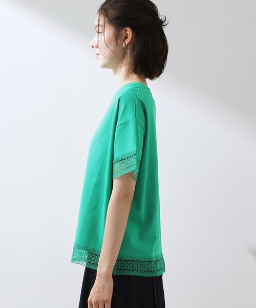 THE SHOP TK / ザ ショップ ティーケー Tシャツ | モチーフレース切替Tシャツ | 詳細14
