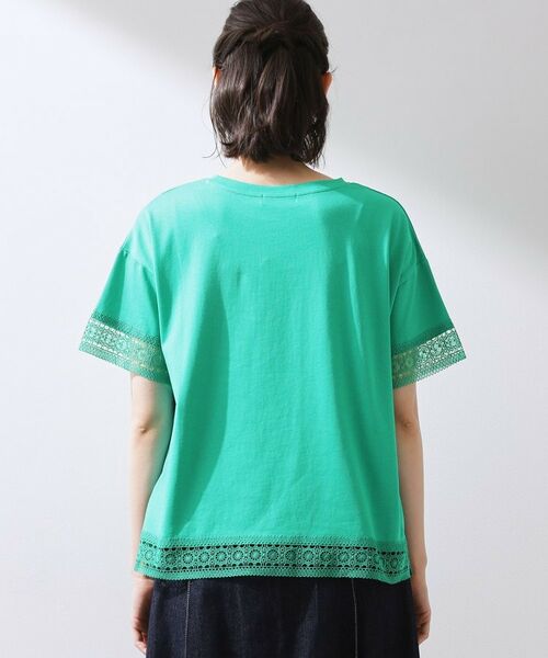 THE SHOP TK / ザ ショップ ティーケー Tシャツ | モチーフレース切替Tシャツ | 詳細15