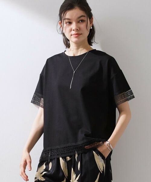 THE SHOP TK / ザ ショップ ティーケー Tシャツ | モチーフレース切替Tシャツ | 詳細5