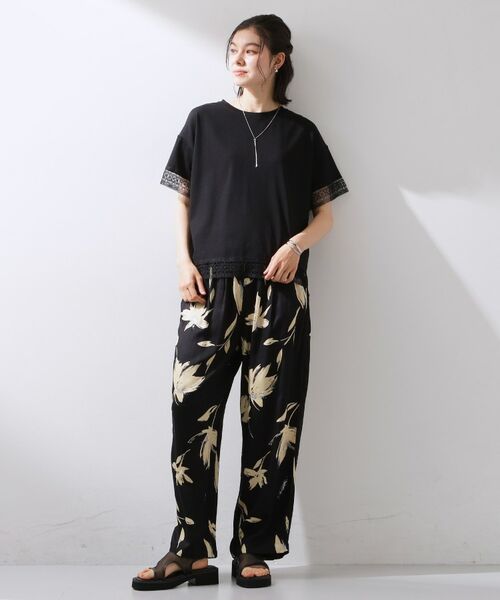 THE SHOP TK / ザ ショップ ティーケー Tシャツ | モチーフレース切替Tシャツ | 詳細7