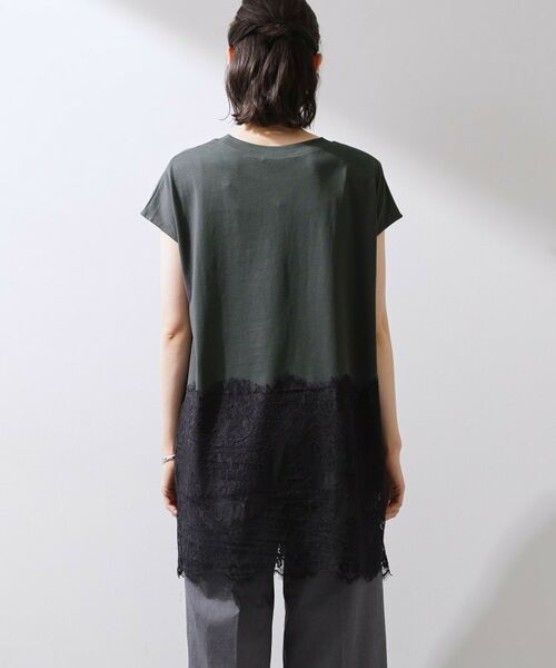 THE SHOP TK / ザ ショップ ティーケー Tシャツ | レース切替ロゴロングTシャツ | 詳細15