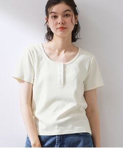 THE SHOP TK / ザ ショップ ティーケー カットソー | テレコヘンリーワンポイント刺繍プルオーバー