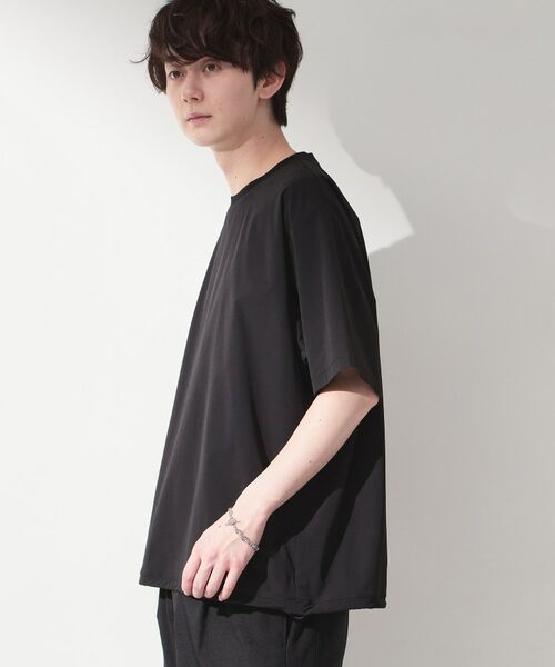 THE SHOP TK / ザ ショップ ティーケー カットソー | 【KURO】 ポリバレント ドローコード付き 半袖Tシャツ 接触冷感/UVカット/洗濯機OK | 詳細2