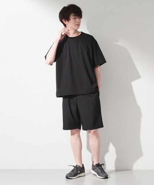 THE SHOP TK / ザ ショップ ティーケー カットソー | 【KURO】 ポリバレント ドローコード付き 半袖Tシャツ 接触冷感/UVカット/洗濯機OK | 詳細3