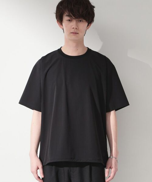 THE SHOP TK / ザ ショップ ティーケー カットソー | 【KURO】 ポリバレント ドローコード付き 半袖Tシャツ 接触冷感/UVカット/洗濯機OK | 詳細5