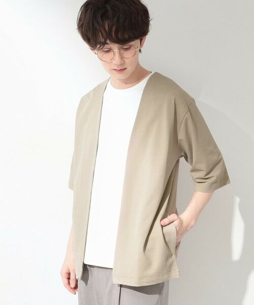 THE SHOP TK / ザ ショップ ティーケー カーディガン・ボレロ | メッシュシャーリーカーディガン+半袖Tシャツ セットアイテム 洗濯機OK | 詳細1