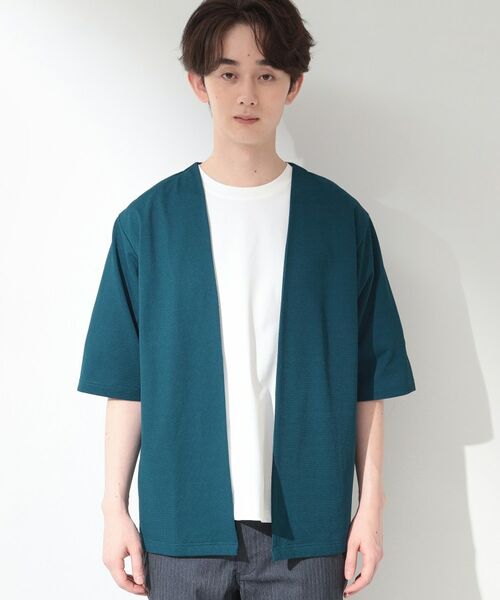 THE SHOP TK / ザ ショップ ティーケー カーディガン・ボレロ | メッシュシャーリーカーディガン+半袖Tシャツ セットアイテム 洗濯機OK | 詳細14