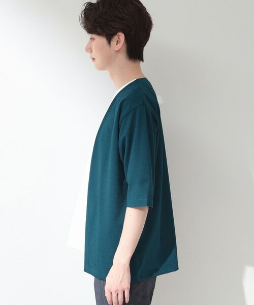 THE SHOP TK / ザ ショップ ティーケー カーディガン・ボレロ | メッシュシャーリーカーディガン+半袖Tシャツ セットアイテム 洗濯機OK | 詳細15