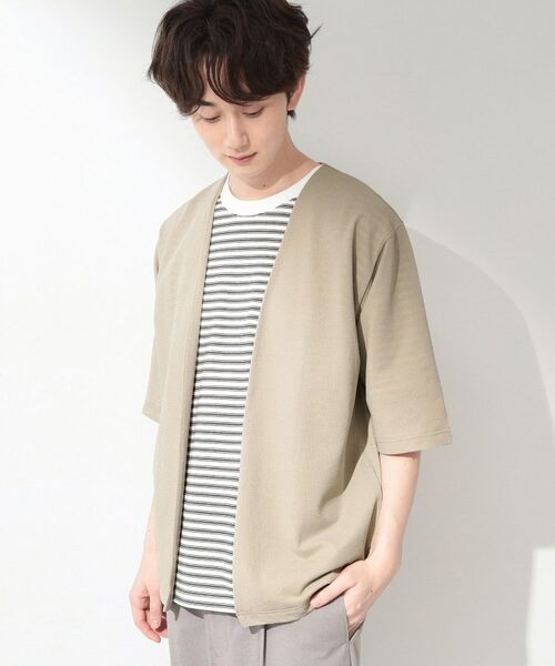 THE SHOP TK / ザ ショップ ティーケー カーディガン・ボレロ | メッシュシャーリーカーディガン+半袖Tシャツ セットアイテム 洗濯機OK | 詳細3