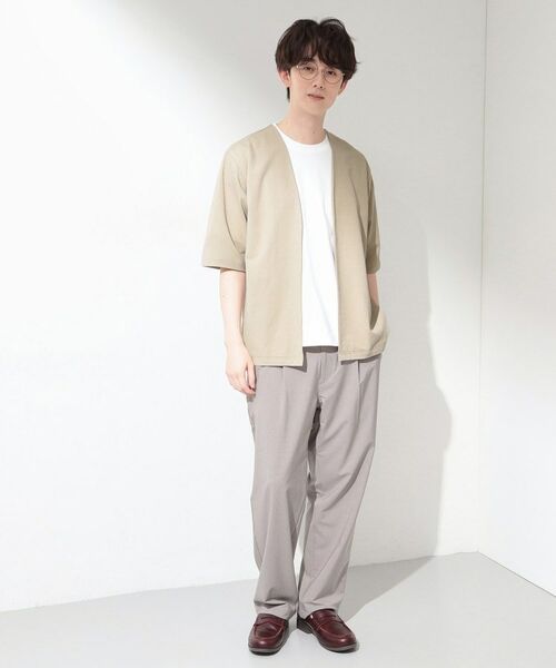 THE SHOP TK / ザ ショップ ティーケー カーディガン・ボレロ | メッシュシャーリーカーディガン+半袖Tシャツ セットアイテム 洗濯機OK | 詳細4