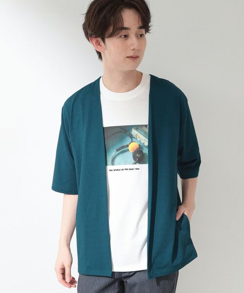 THE SHOP TK / ザ ショップ ティーケー カーディガン・ボレロ | メッシュシャーリーカーディガン+半袖Tシャツ セットアイテム 洗濯機OK | 詳細7