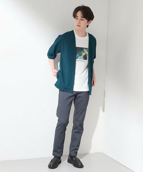 THE SHOP TK / ザ ショップ ティーケー カーディガン・ボレロ | メッシュシャーリーカーディガン+半袖Tシャツ セットアイテム 洗濯機OK | 詳細9