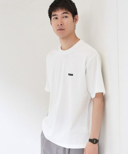 THE SHOP TK / ザ ショップ ティーケー Tシャツ | ワンポイント刺繍 半袖Tシャツ 洗濯機OK（オフホワイト(003)）