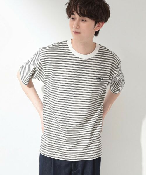 THE SHOP TK / ザ ショップ ティーケー Tシャツ | COOLボーダー 半袖Tシャツ 接触冷感/洗濯機OK | 詳細1