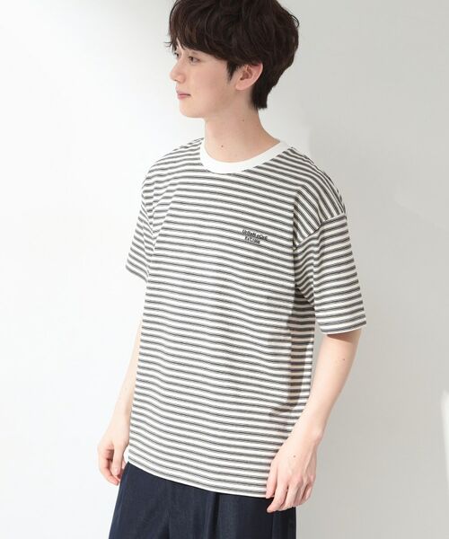 THE SHOP TK / ザ ショップ ティーケー Tシャツ | COOLボーダー 半袖Tシャツ 接触冷感/洗濯機OK | 詳細2