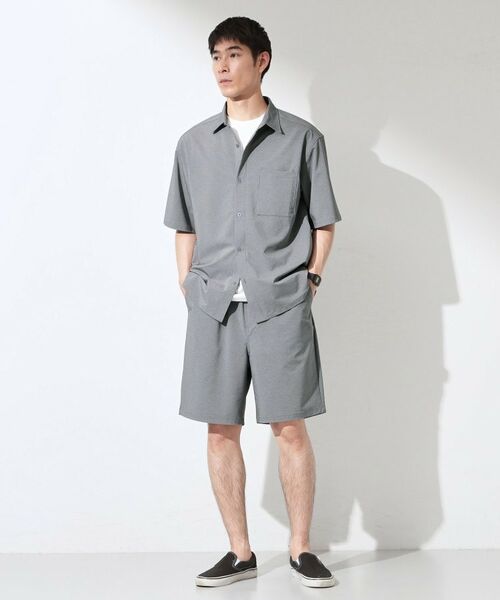 THE SHOP TK / ザ ショップ ティーケー ショート・ハーフ・半端丈パンツ | クールウェザー リラクシーイージーショートパンツ 接触冷感／吸水速乾／洗濯機OK／ベルト要らず／セットアップ可 | 詳細14