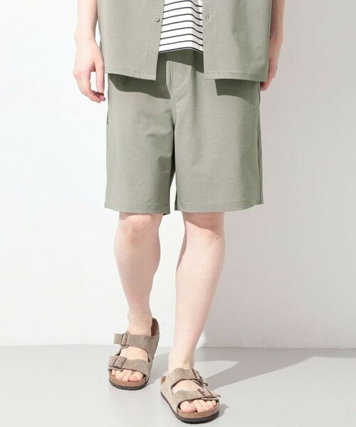 THE SHOP TK / ザ ショップ ティーケー ショート・ハーフ・半端丈パンツ | クールウェザー リラックス イージーショートパンツ 接触冷感／吸水速乾／洗濯機OK／ベルト要らず（ライトベージュ(051)）