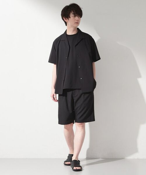 THE SHOP TK / ザ ショップ ティーケー シャツ・ブラウス | 【KURO】 ポリバレント半袖シャツ 接触冷感/UVカット/洗濯機OK | 詳細2