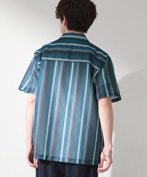 THE SHOP TK / ザ ショップ ティーケー シャツ・ブラウス | メッシュ ストライプ半袖シャツ 洗濯機OK／通気性◎ | 詳細10