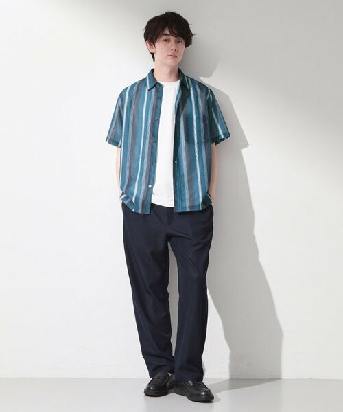 THE SHOP TK / ザ ショップ ティーケー シャツ・ブラウス | メッシュ ストライプ半袖シャツ 洗濯機OK／通気性◎ | 詳細11