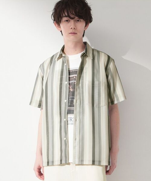 THE SHOP TK / ザ ショップ ティーケー シャツ・ブラウス | メッシュ ストライプ半袖シャツ 洗濯機OK／通気性◎ | 詳細5