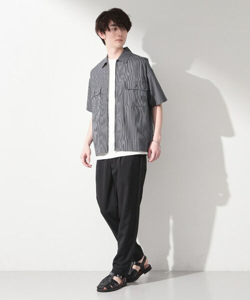 THE SHOP TK / ザ ショップ ティーケー シャツ・ブラウス | 半袖チェックジップシャツ 洗濯機OK | 詳細10