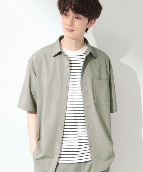 THE SHOP TK / ザ ショップ ティーケー シャツ・ブラウス | クールウェザー 半袖シャツ 接触冷感／吸水速乾／洗濯機OK（ライトベージュ(051)）