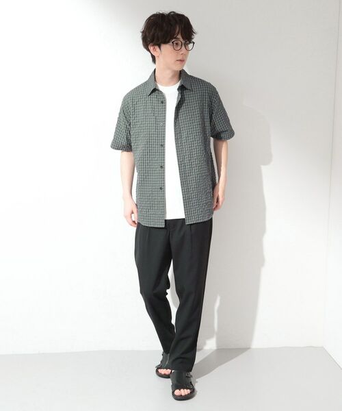 THE SHOP TK / ザ ショップ ティーケー シャツ・ブラウス | サッカー ギンガムチェック 半袖シャツ 洗濯機OK | 詳細3