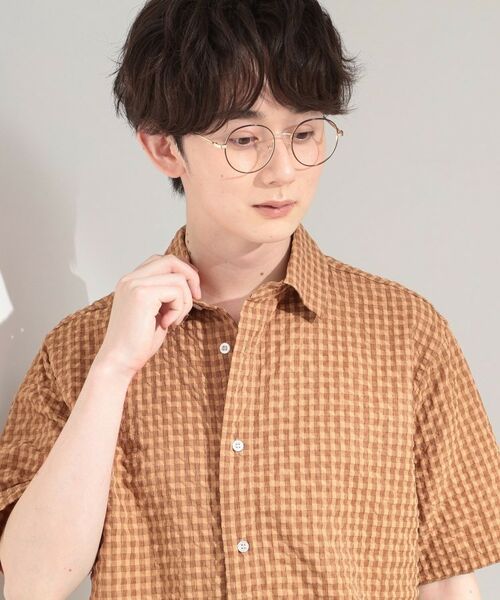 THE SHOP TK / ザ ショップ ティーケー シャツ・ブラウス | サッカー ギンガムチェック 半袖シャツ 洗濯機OK | 詳細5