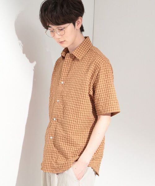 THE SHOP TK / ザ ショップ ティーケー シャツ・ブラウス | サッカー ギンガムチェック 半袖シャツ 洗濯機OK | 詳細6