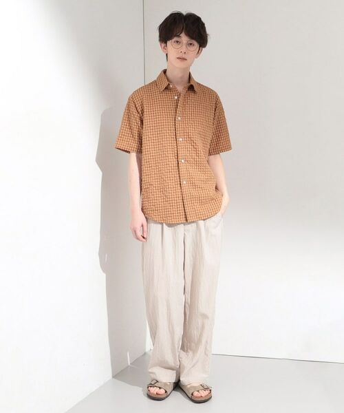 THE SHOP TK / ザ ショップ ティーケー シャツ・ブラウス | サッカー ギンガムチェック 半袖シャツ 洗濯機OK | 詳細7