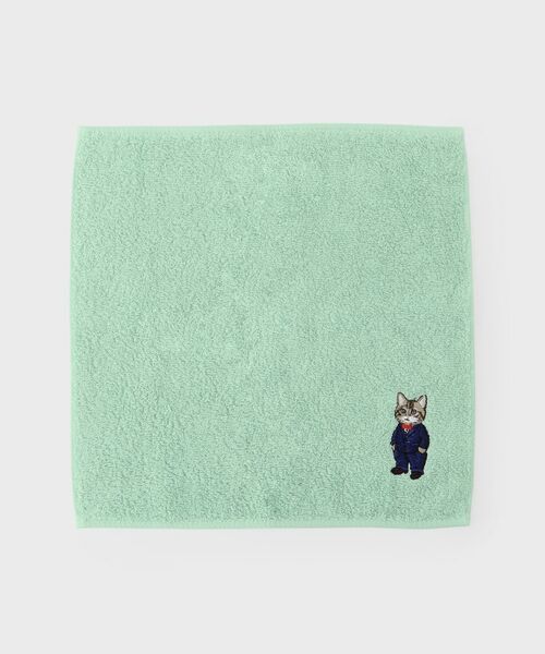 THE SHOP TK / ザ ショップ ティーケー ハンカチ | アニマル刺繍 今治タオルハンカチ（ミントグリーン(021)）