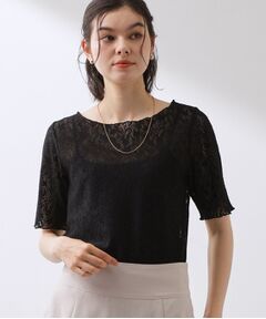 THE SHOP TK / ザ ショップ ティーケー カットソー | レース5分袖メロープルオーバー