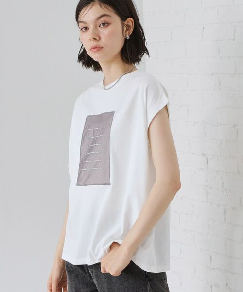 THE SHOP TK / ザ ショップ ティーケー Tシャツ | オーガンジー刺繍Tシャツ | 詳細2