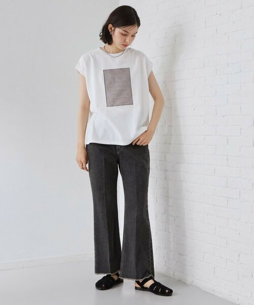 THE SHOP TK / ザ ショップ ティーケー Tシャツ | オーガンジー刺繍Tシャツ | 詳細3