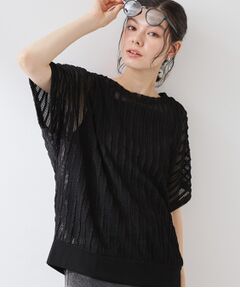THE SHOP TK / ザ ショップ ティーケー カットソー | 見た目涼やか メッシュジャカードトップス