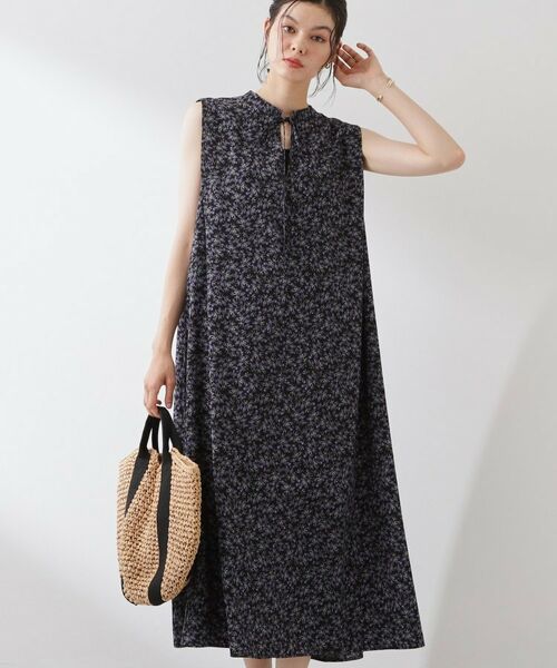 THE SHOP TK / ザ ショップ ティーケー ロング・マキシ丈ワンピース | 大人のリゾートムード 小花柄ワンピース（ブラック(119)）