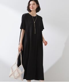 THE SHOP TK / ザ ショップ ティーケー ロング・マキシ丈ワンピース | 【ひんやり/体型カバー】肩タックデザイン サックワンピース