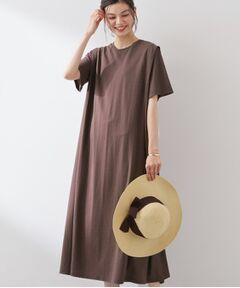 THE SHOP TK / ザ ショップ ティーケー ロング・マキシ丈ワンピース | 【ひんやり/体型カバー】肩タックデザイン サックワンピース