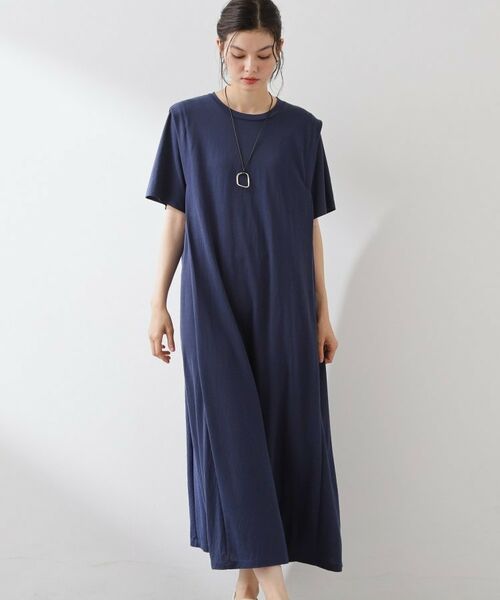 THE SHOP TK / ザ ショップ ティーケー ロング・マキシ丈ワンピース | 【ひんやり/体型カバー】肩タックデザイン サックワンピース | 詳細11