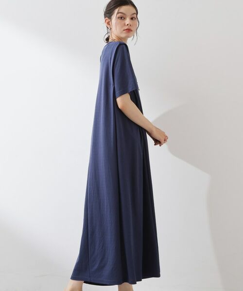 THE SHOP TK / ザ ショップ ティーケー ロング・マキシ丈ワンピース | 【ひんやり/体型カバー】肩タックデザイン サックワンピース | 詳細12