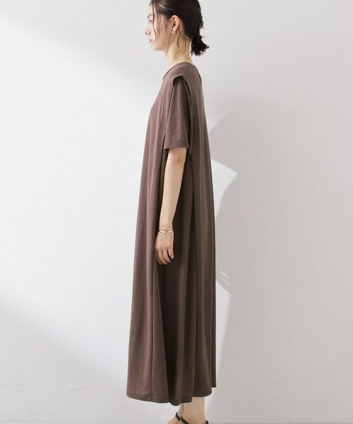 THE SHOP TK / ザ ショップ ティーケー ロング・マキシ丈ワンピース | 【ひんやり/体型カバー】肩タックデザイン サックワンピース | 詳細16