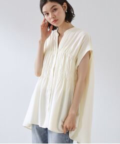 THE SHOP TK / ザ ショップ ティーケー シャツ・ブラウス | 【夏に嬉しい機能つき】ひんやりさらさら シャーリングデザインブラウス