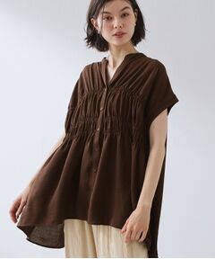 THE SHOP TK / ザ ショップ ティーケー シャツ・ブラウス | 【夏に嬉しい機能つき】ひんやりさらさら シャーリングデザインブラウス