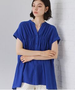 THE SHOP TK / ザ ショップ ティーケー シャツ・ブラウス | 【夏に嬉しい機能つき】ひんやりさらさら シャーリングデザインブラウス